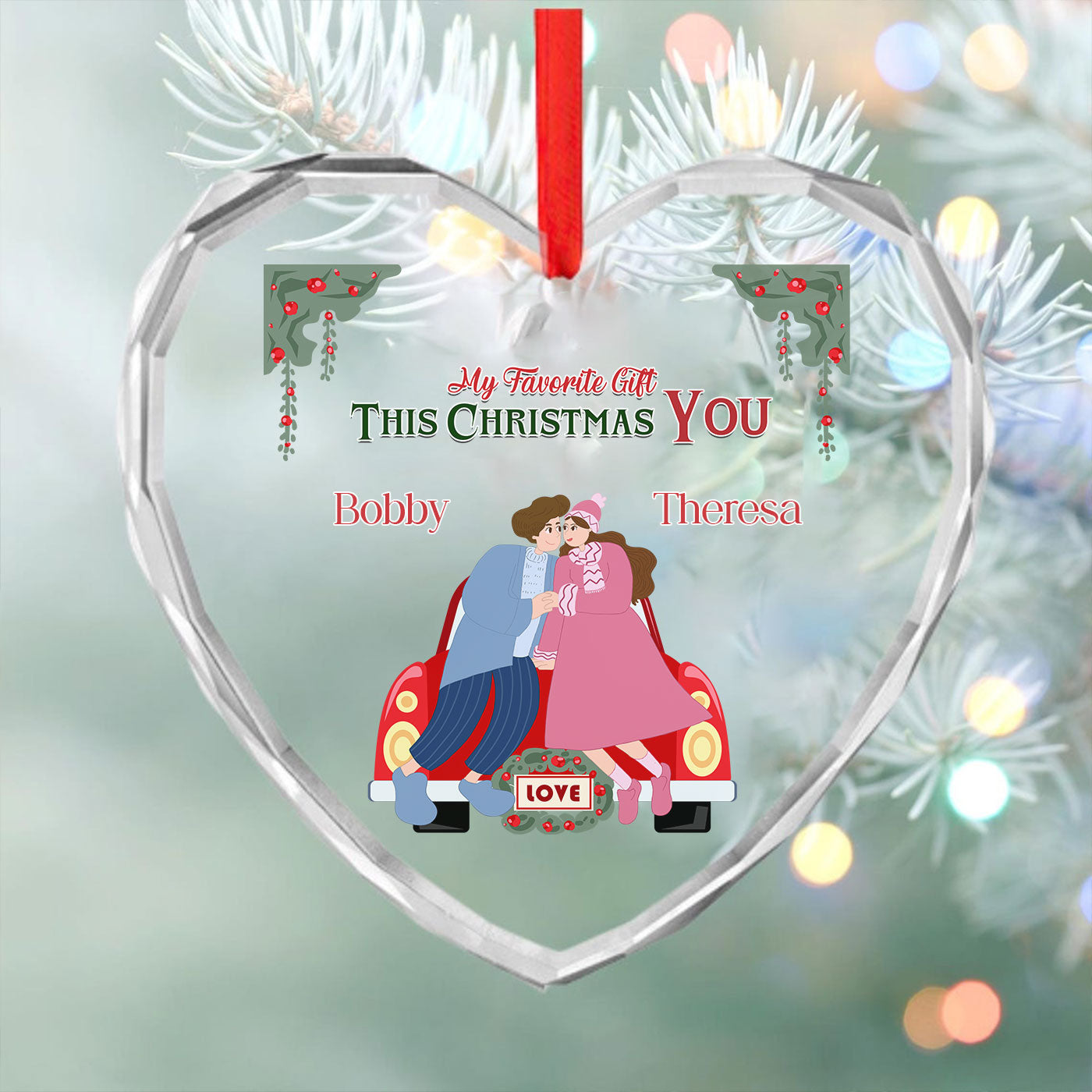 My Favorite Gift This Christmas is You | Glass Ornament